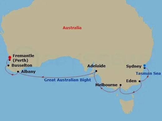 Itinerary schematic diagram