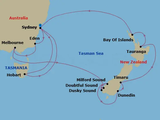 Itinerary schematic diagram