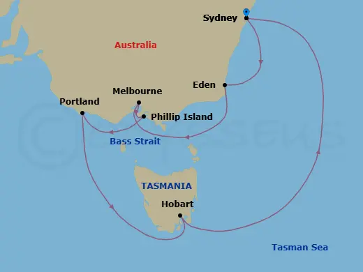 Itinerary schematic diagram