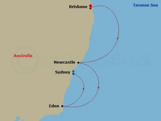 Itinerary schematic diagram