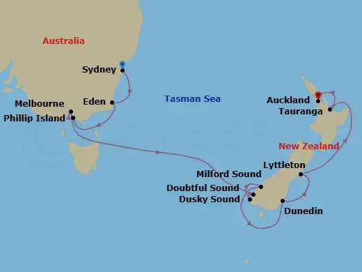 Itinerary schematic diagram