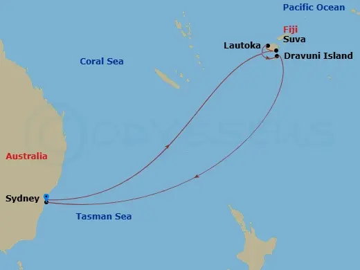 Itinerary schematic diagram
