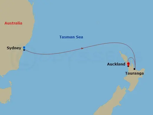 Itinerary schematic diagram