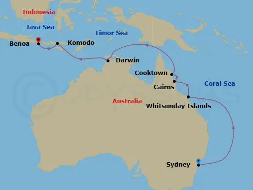 Itinerary schematic diagram