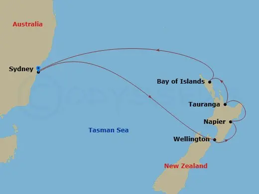 Itinerary schematic diagram