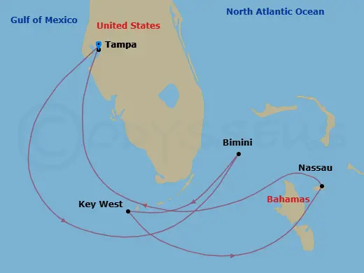 Itinerary schematic diagram