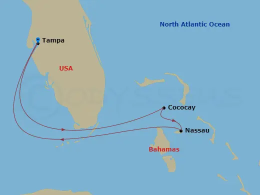 Itinerary schematic diagram