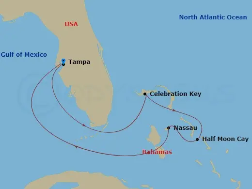 Itinerary schematic diagram