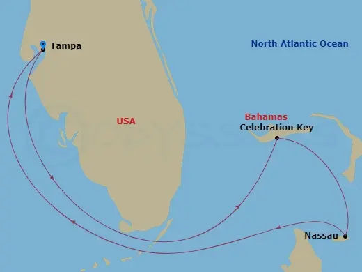 Itinerary schematic diagram
