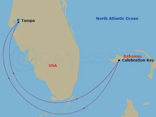 Itinerary schematic diagram