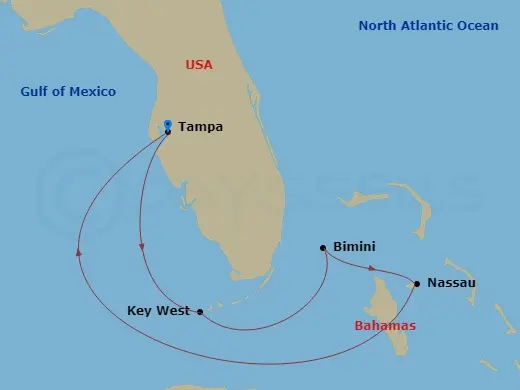 Itinerary schematic diagram