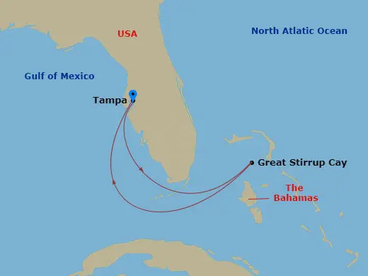 Itinerary schematic diagram