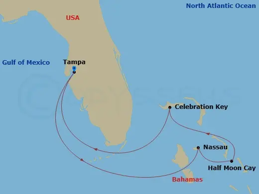 Itinerary schematic diagram