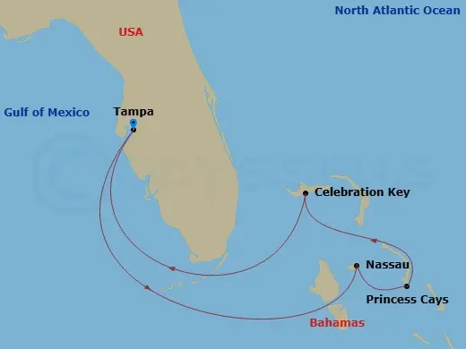 Itinerary schematic diagram
