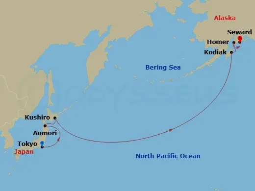 Itinerary schematic diagram