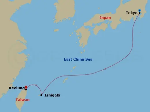 Itinerary schematic diagram