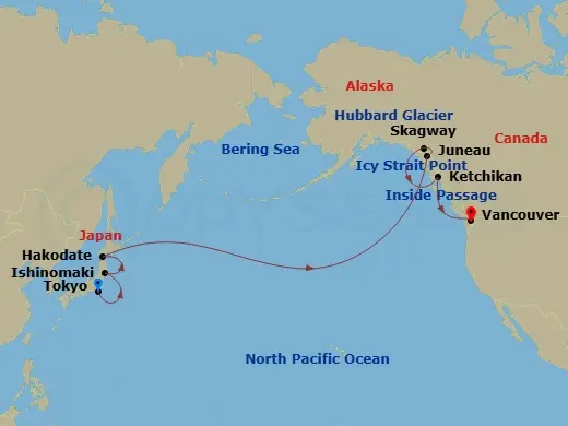 Itinerary schematic diagram