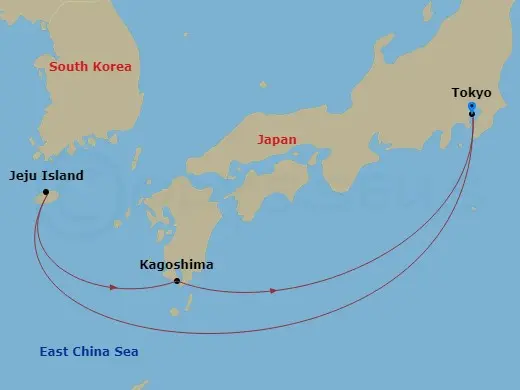 Itinerary schematic diagram
