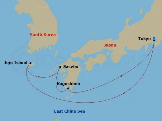 Itinerary schematic diagram