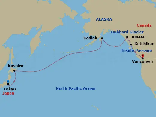 Itinerary schematic diagram
