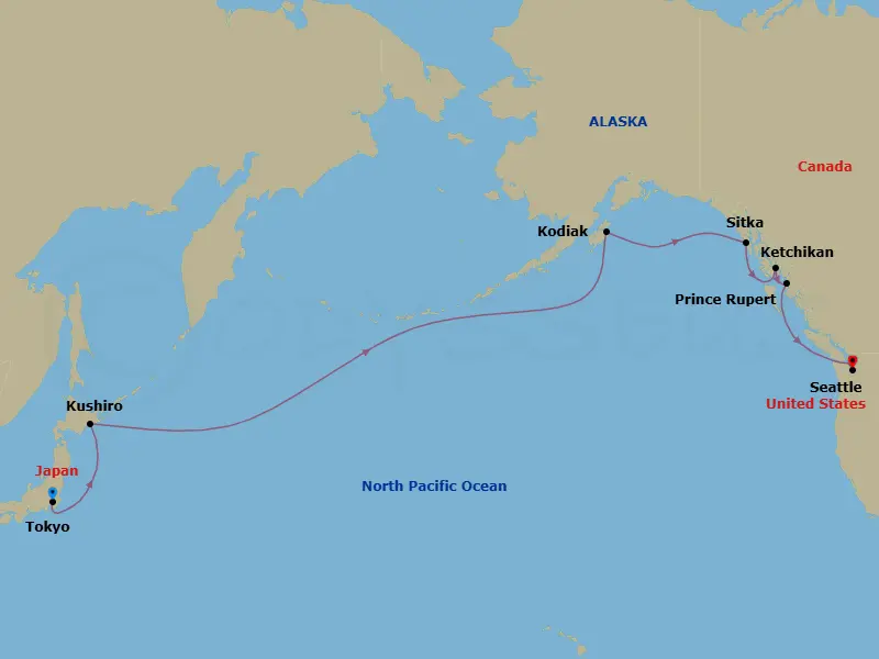 Itinerary schematic diagram