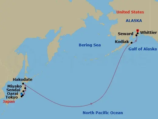 Itinerary schematic diagram