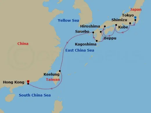 Itinerary schematic diagram