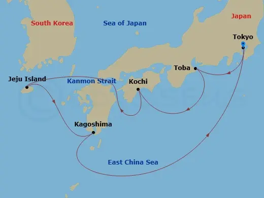 Itinerary schematic diagram