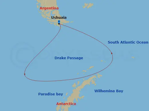 Itinerary schematic diagram