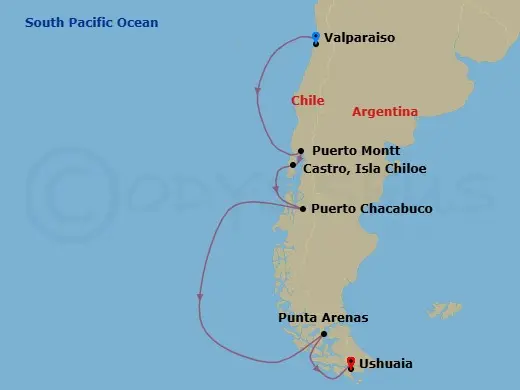 Itinerary schematic diagram