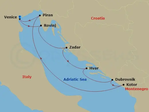 Itinerary schematic diagram