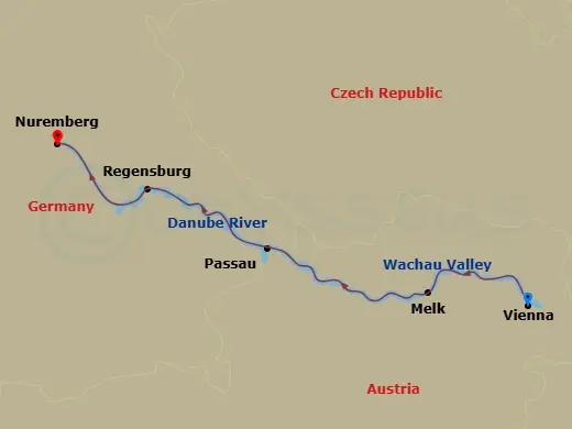 Itinerary schematic diagram