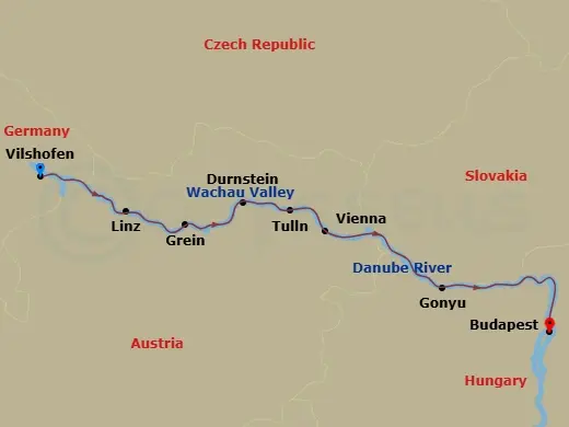 Itinerary schematic diagram