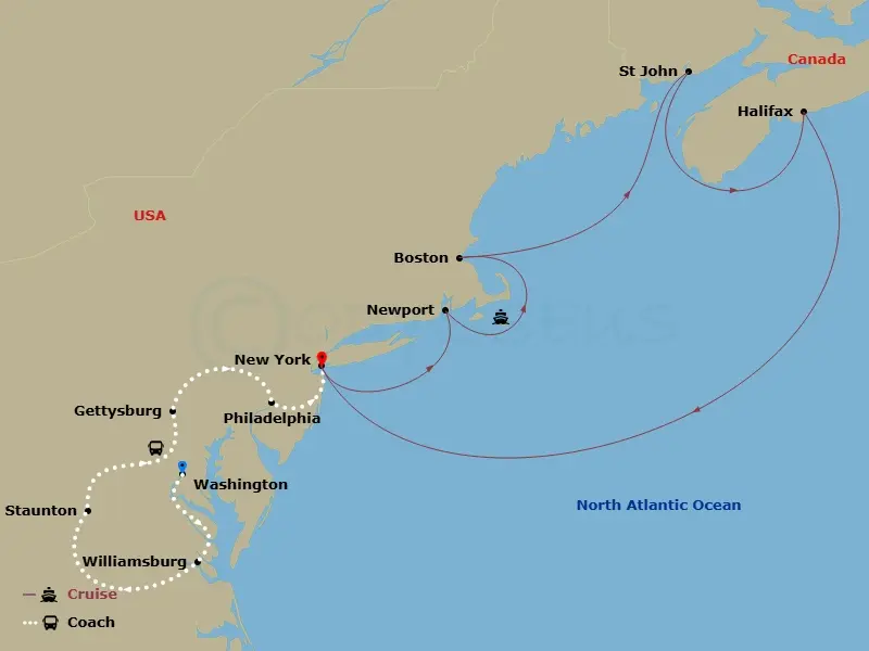 Itinerary schematic diagram