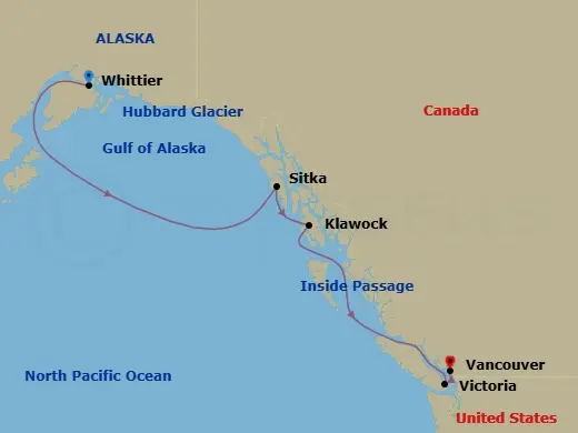 Itinerary schematic diagram