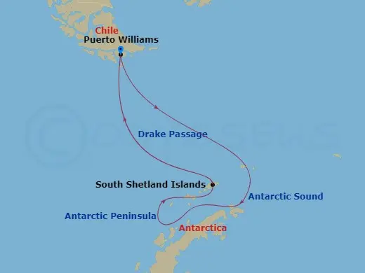 Itinerary schematic diagram