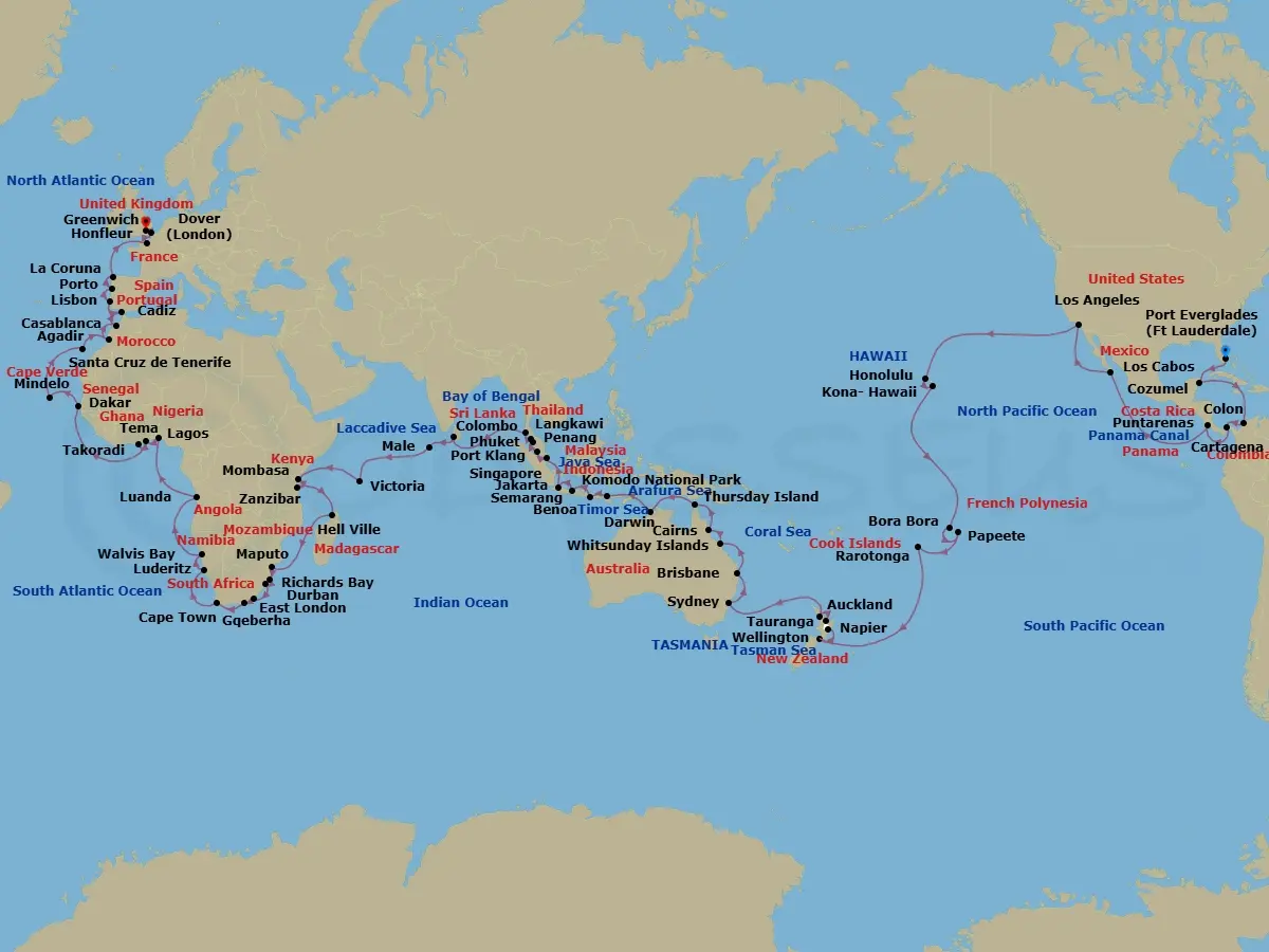 Itinerary schematic diagram