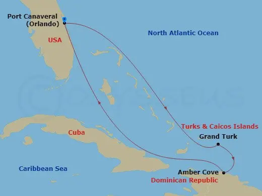 Itinerary schematic diagram
