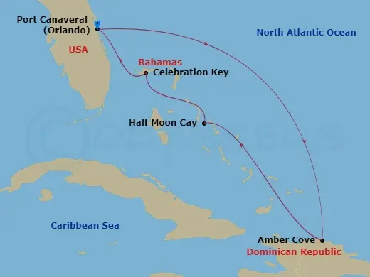 Itinerary schematic diagram