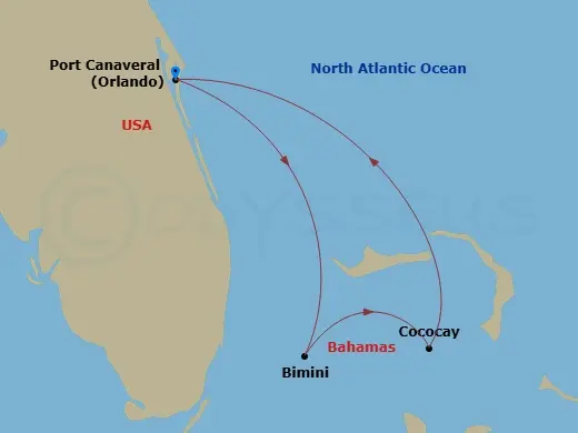 Itinerary schematic diagram