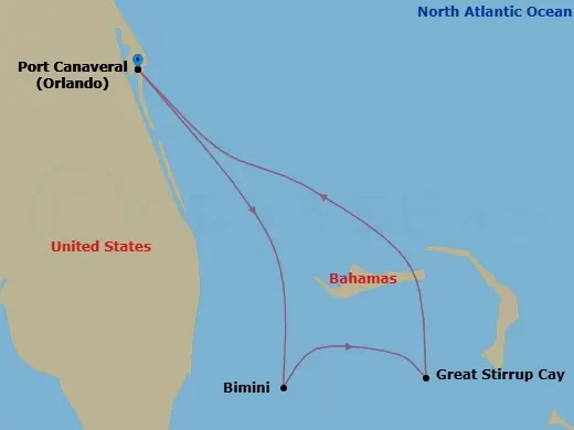 Itinerary schematic diagram