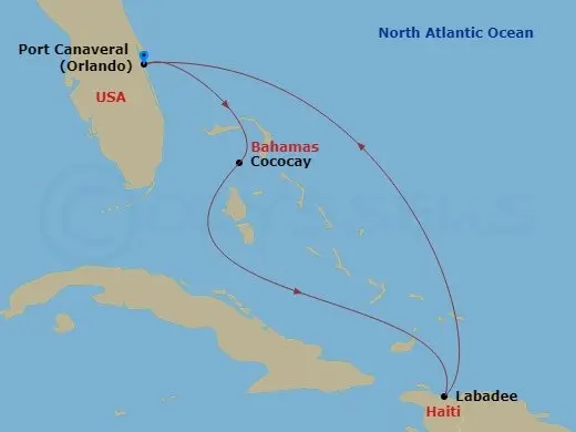 Itinerary schematic diagram