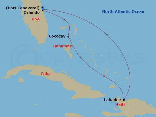 Itinerary schematic diagram