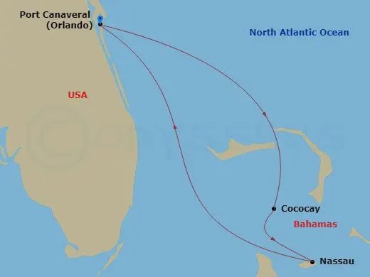 Itinerary schematic diagram