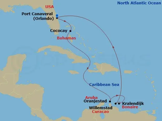 Itinerary schematic diagram