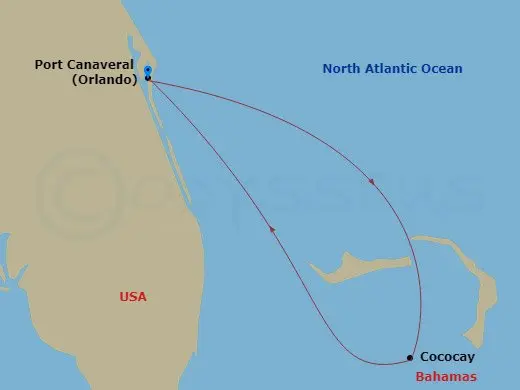 Itinerary schematic diagram