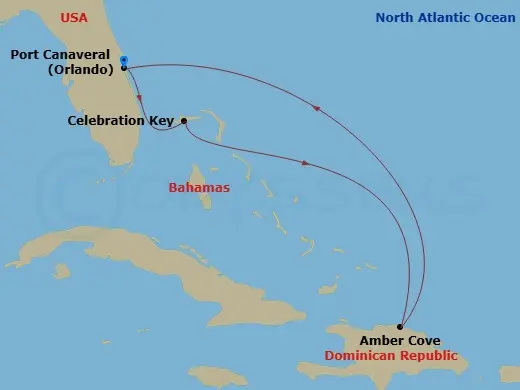 Itinerary schematic diagram