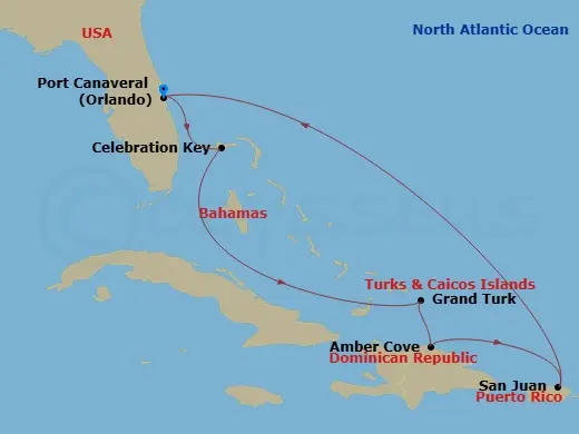 Itinerary schematic diagram