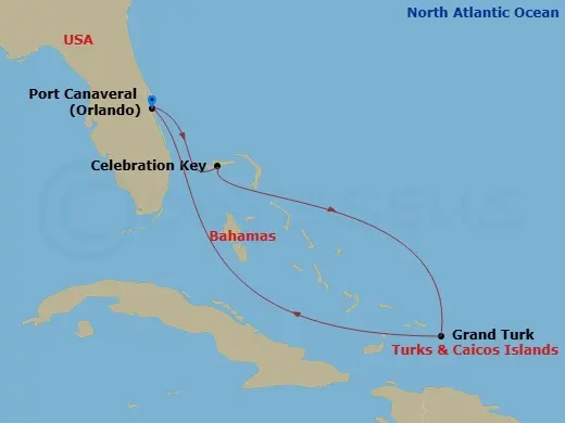 Itinerary schematic diagram
