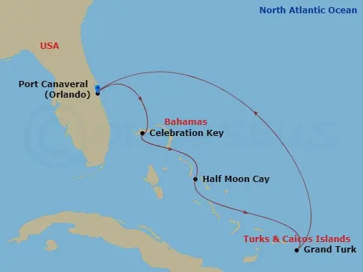 Itinerary schematic diagram